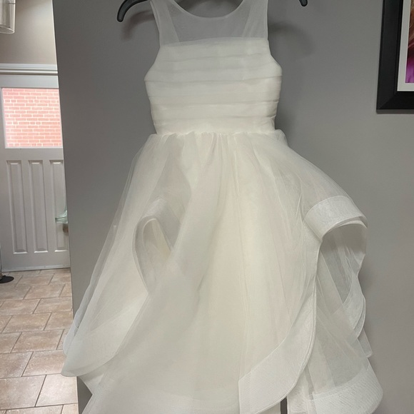 La Petite Hayley Paige designer girls ball gown in Ivory (size 6) - Picture 2 of 4